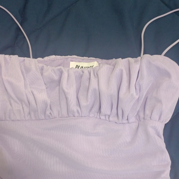 Lavender Rouched Dress - Picture 2 of 4